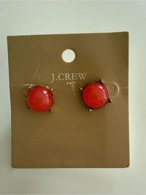 J. Crew Translucent Orange Bubble Studs